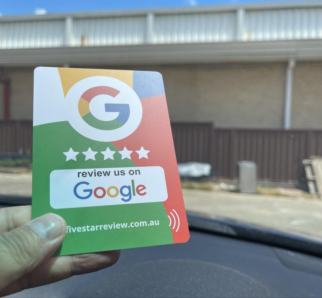 Five Star Review Card for Tradies